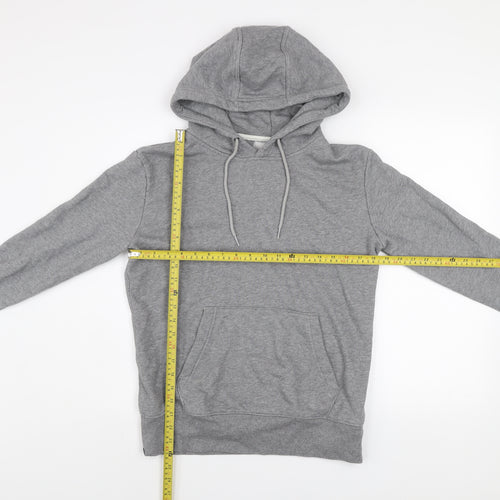 Decathlon Men's Grey Pullover Hoodie M Regular Fit Cotton Blend