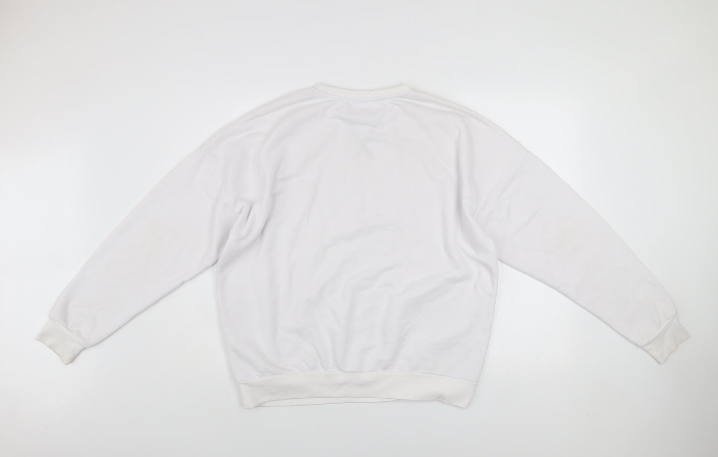Disney Women White Mickey Mouse Graphic Pullover Sweatshirt Size S