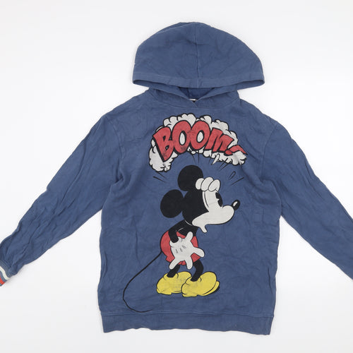 Disney at Next Women Blue Mickey Mouse Pullover Hoodie Medium