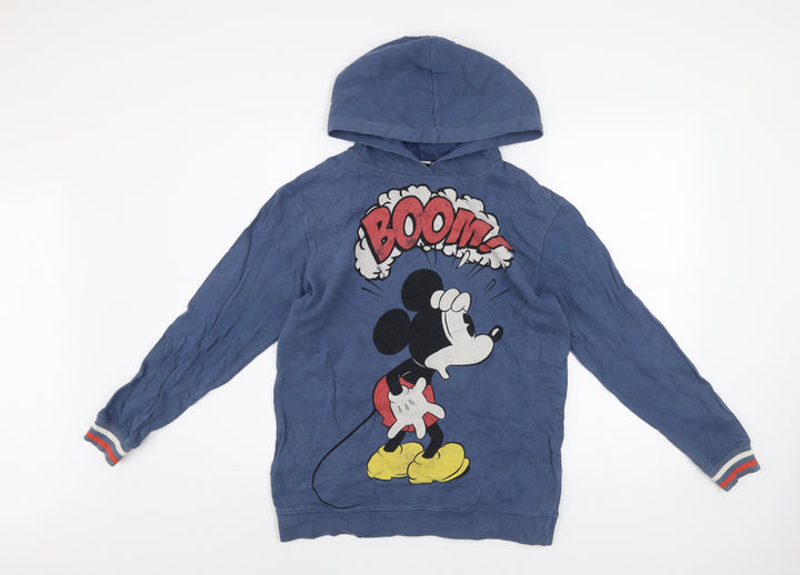 Disney at Next Women Blue Mickey Mouse Pullover Hoodie Medium