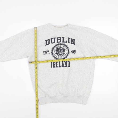 Irish Connexxion Men's Grey Dublin Ireland Logo Pullover Sweatshirt Size S