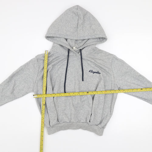 Evidnt Los Angeles Women's Grey Pullover Hoodie XS Flared Sleeve Cotton