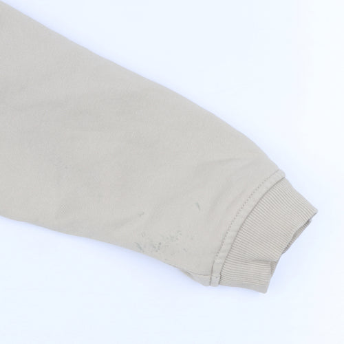EWM Men's Beige XL Henley Sweatshirt Classic Cotton Mix