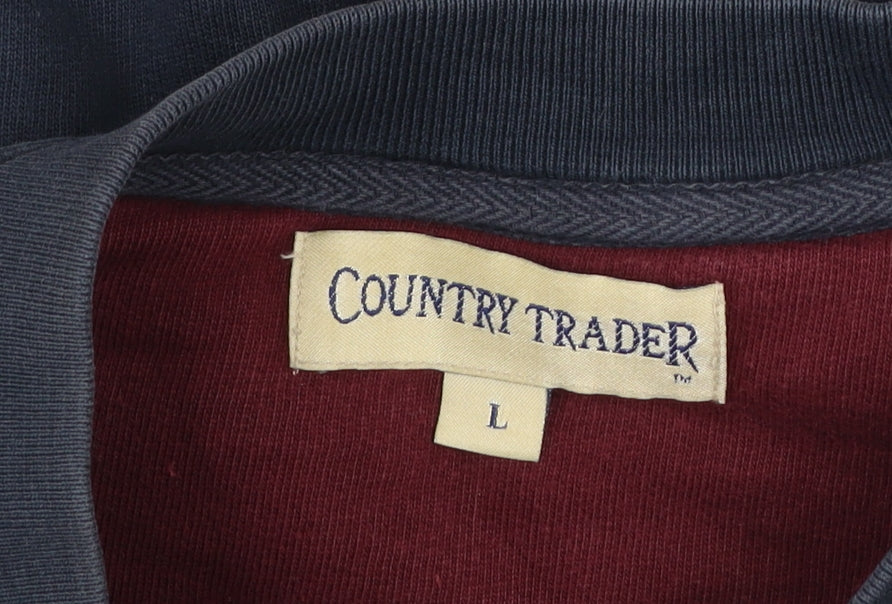Country Trader Men's Blue L Pullover Crew Neck Sweatshirt