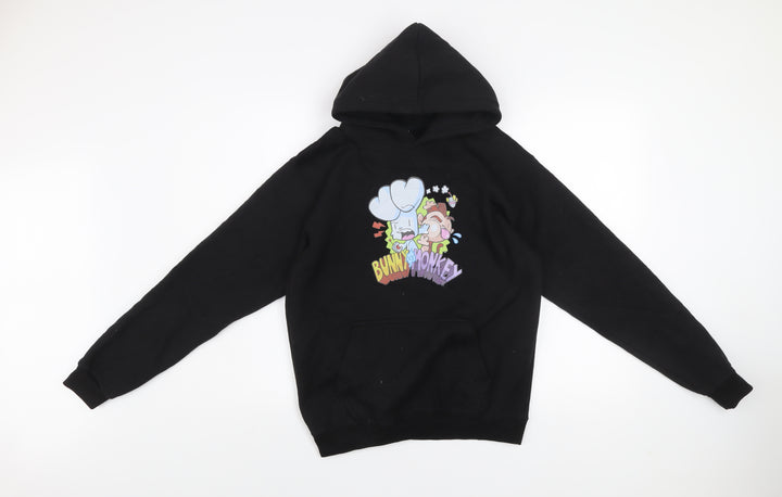 SNS Apparel Boys Black XL Bunny vs Monkey Pullover Hoodie
