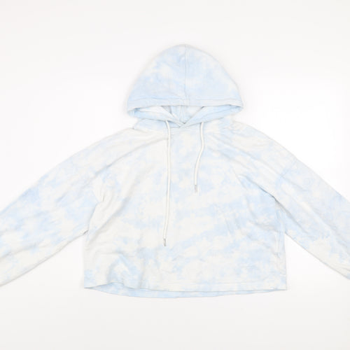 Violet Romance Women's Blue Tie-Dye Pullover Hoodie UK 12 100% Cotton