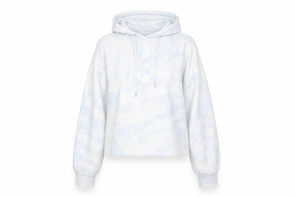 Violet Romance Women's Blue Tie-Dye Pullover Hoodie UK 12 100% Cotton