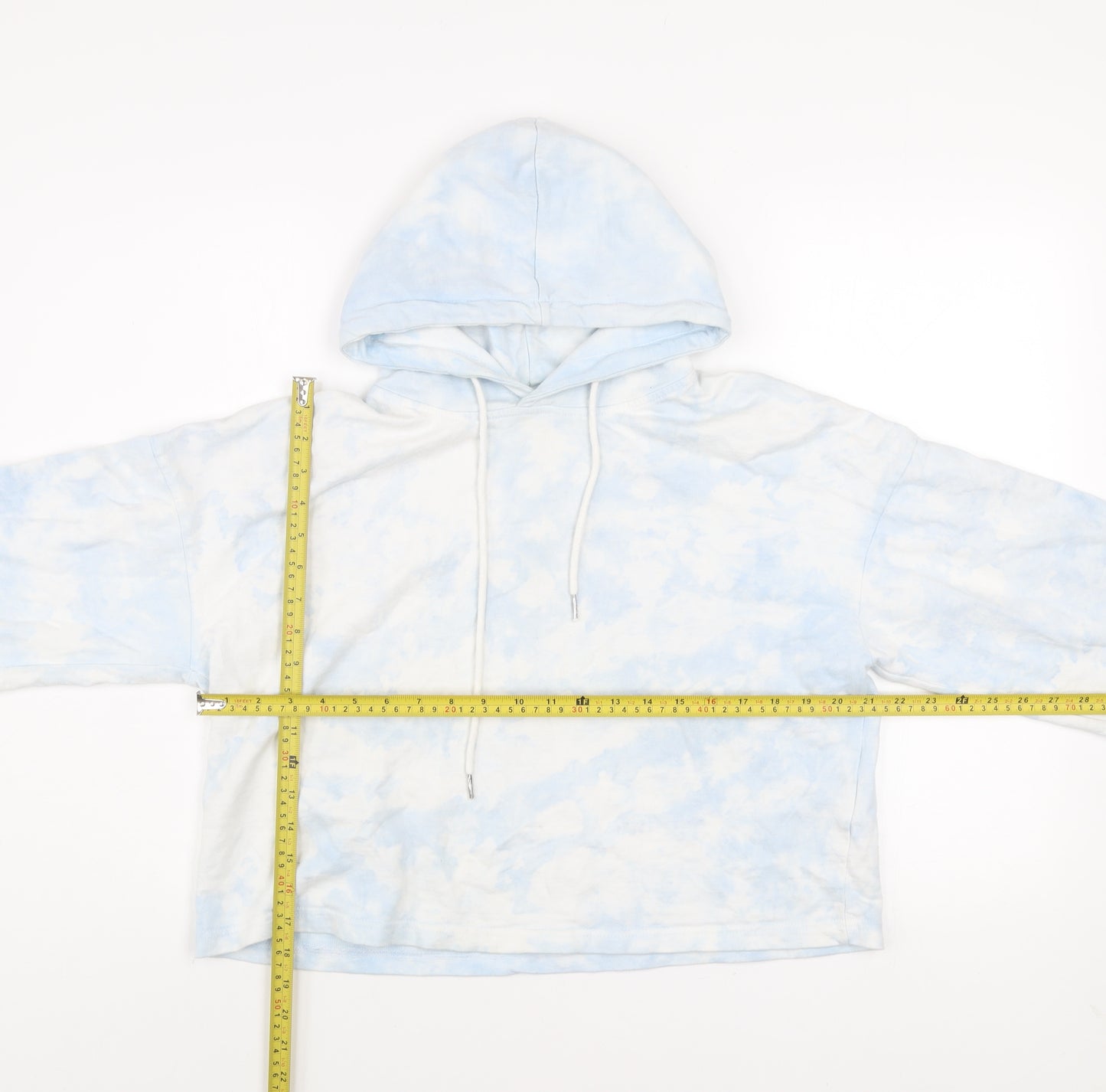 Violet Romance Women's Blue Tie-Dye Pullover Hoodie UK 12 100% Cotton