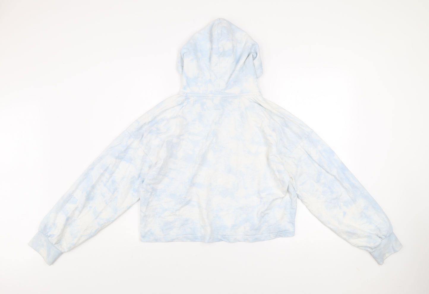 Violet Romance Women's Blue Tie-Dye Pullover Hoodie UK 12 100% Cotton