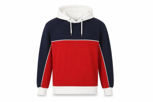 Front view of Topman Men's Multicoloured M Basic Colourblock Hooded Jacket