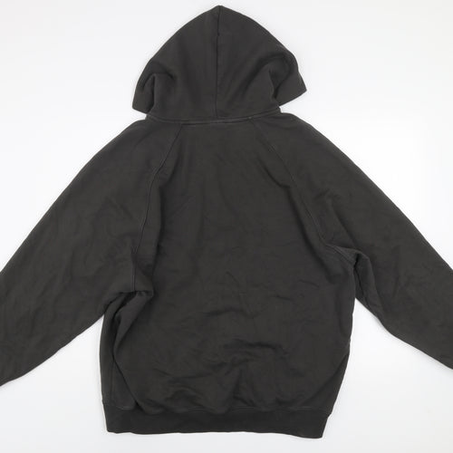 idlt Men's Black L Full Zip Hooded Basic Jacket
