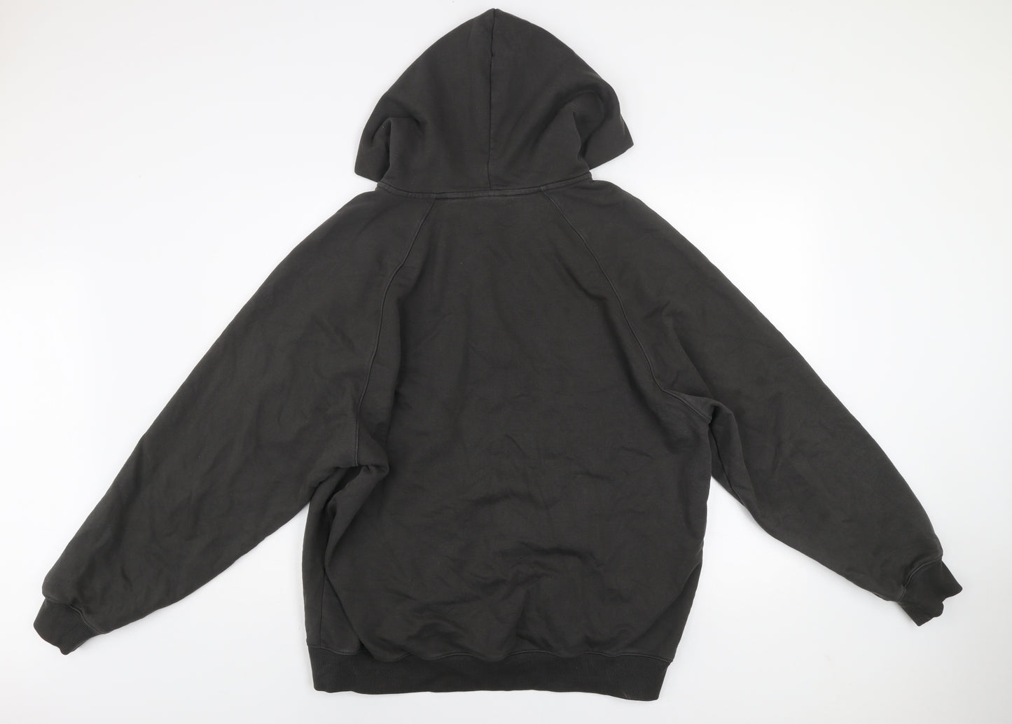 idlt Men's Black L Full Zip Hooded Basic Jacket