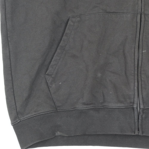 idlt Men's Black L Full Zip Hooded Basic Jacket