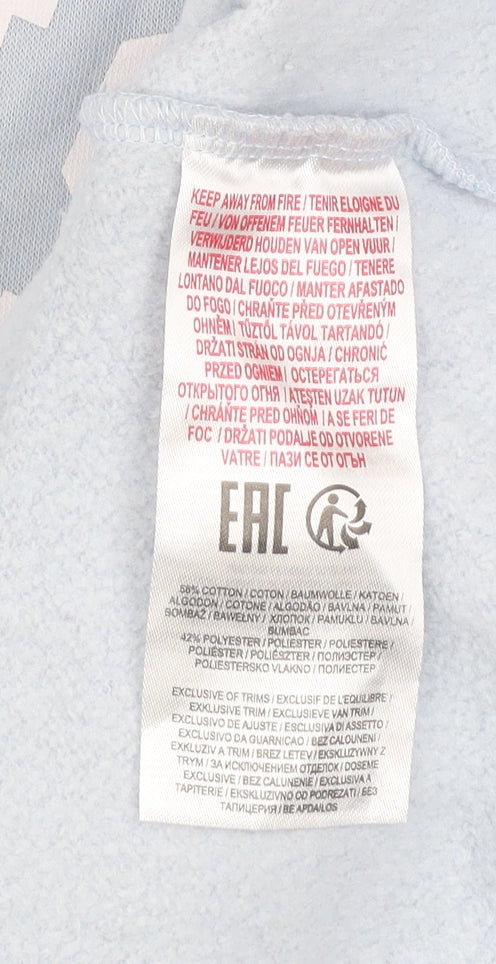 Amara Reya Women Blue Paris Crew Neck Pullover Sweatshirt UK 18