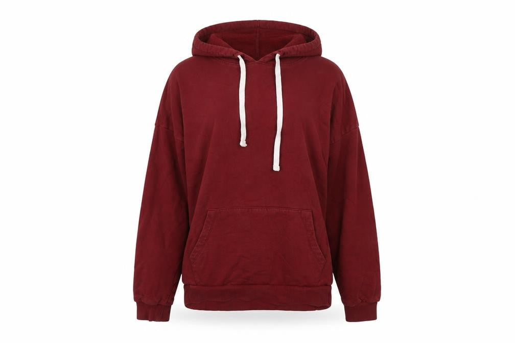 ASOS Women Burgundy Pullover Hoodie Size 8 Cotton Casual