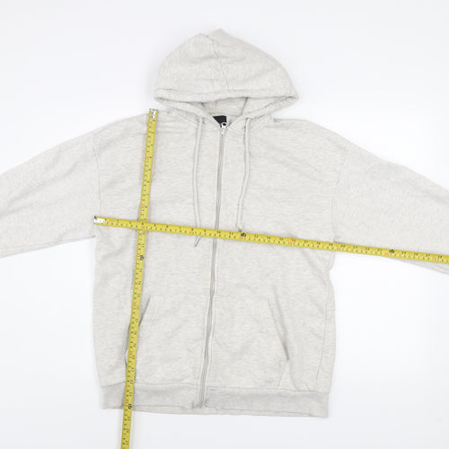 Boohoo Men’s Grey S Basic Full Zip Hoodie Jacket