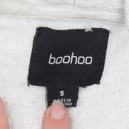 Boohoo Men’s Grey S Basic Full Zip Hoodie Jacket