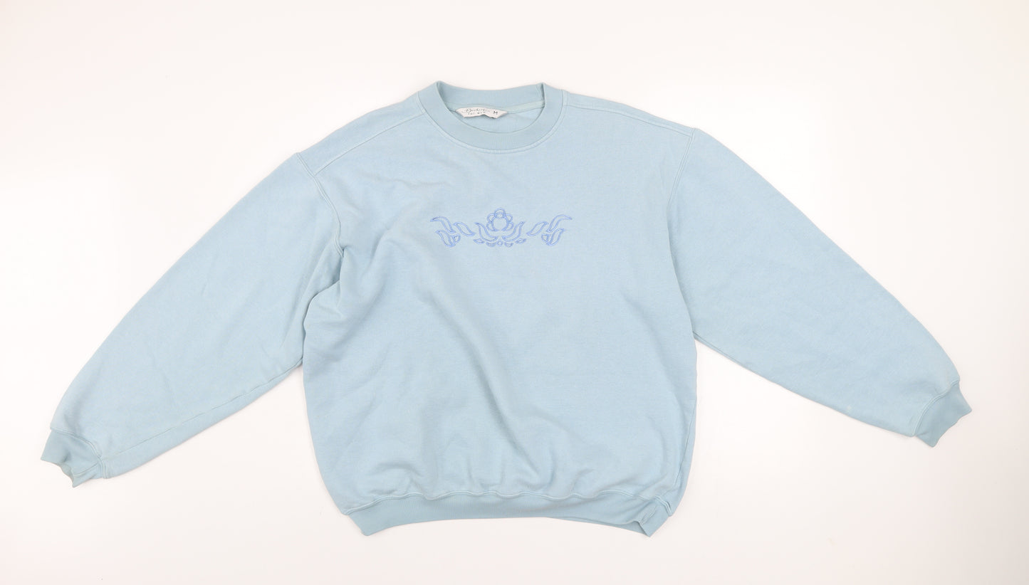 Berkertex Men Blue Embroidered Pullover Sweatshirt Size M