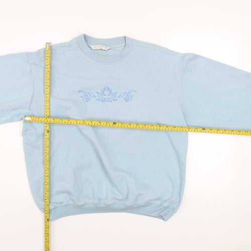 Berkertex Men Blue Embroidered Pullover Sweatshirt Size M