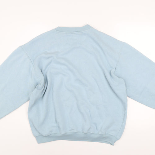 Berkertex Men Blue Embroidered Pullover Sweatshirt Size M