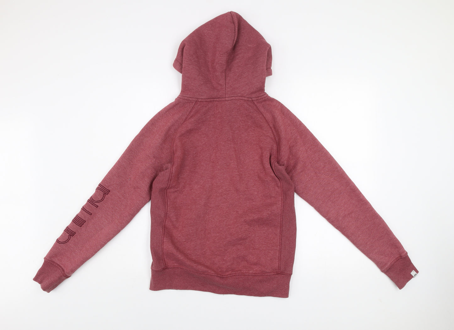 Animal Womens Red Zip Up Hooded Fleece Jacket Size 10