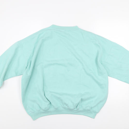 Damart Women’s Mint Green Cotton Blend Pullover Sweatshirt Size 20/22