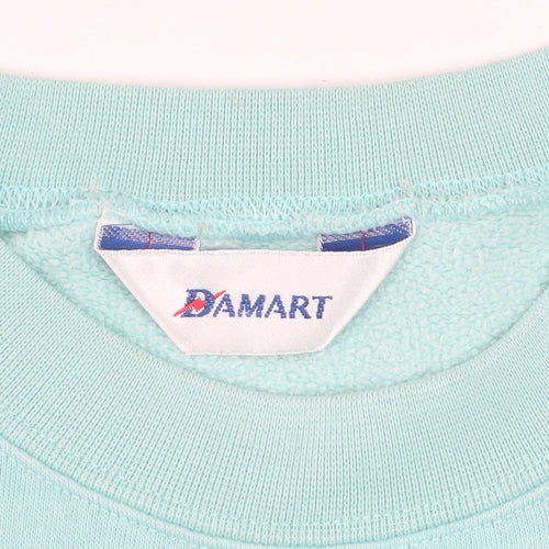 Damart Women’s Mint Green Cotton Blend Pullover Sweatshirt Size 20/22