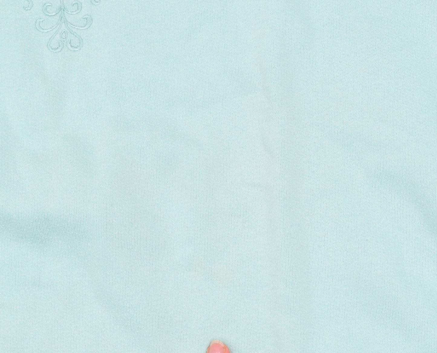 Damart Women’s Mint Green Cotton Blend Pullover Sweatshirt Size 20/22