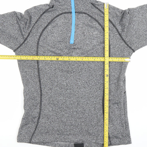 O'Neill Women's Grey 1/4 Zip Pullover Long Sleeve Sweatshirt Size S