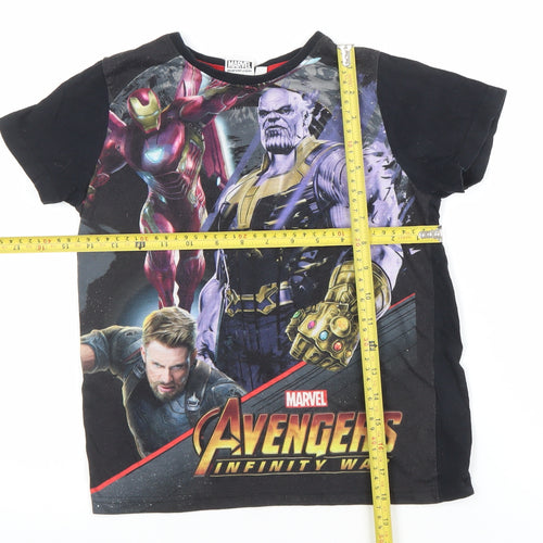Marvel Avengers Infinity War Boys Black Short Sleeve Graphic T-Shirt 9-10 Years
