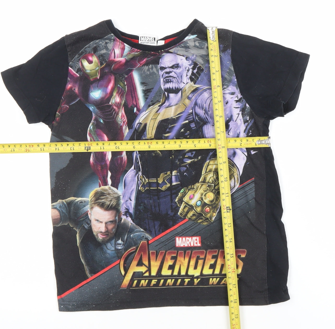 Marvel Avengers Infinity War Boys Black Short Sleeve Graphic T-Shirt 9-10 Years