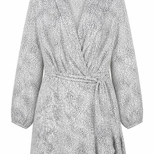 Influence Women’s Black Animal Print Wrap Dress Size 14