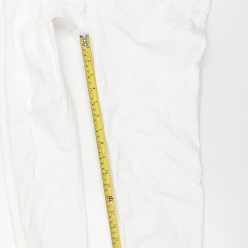 Stradivarius Womens White High Waist Skinny Jeans Size 12