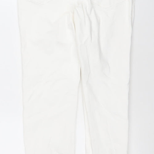 Stradivarius Womens White High Waist Skinny Jeans Size 12