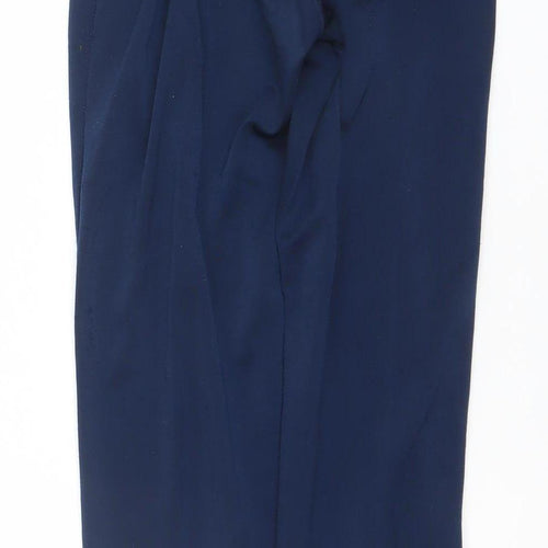 Adidas Boys Blue 7-8 Years Track Pants Quick Dry Elastic Waist Activewear