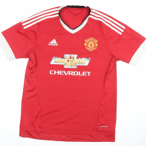 Adidas Men’s Red Manchester United Football Jersey Shirt S