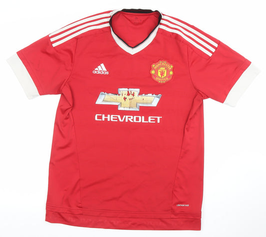 Adidas Men’s Red Manchester United Football Jersey Shirt S