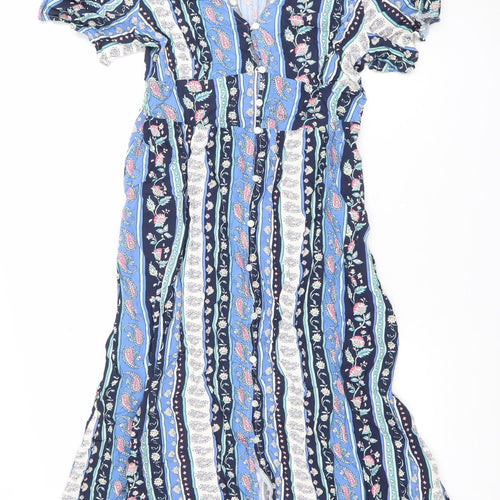 Springfield Women’s Multicoloured Paisley Midi Bohemian Dress Size 14