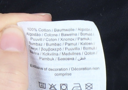 Jack & Jones Men’s Black Logo Graphic Cotton T-Shirt Size L