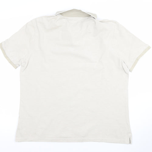 Marks and Spencer Men’s Beige Regular Fit Cotton Polo Shirt XL