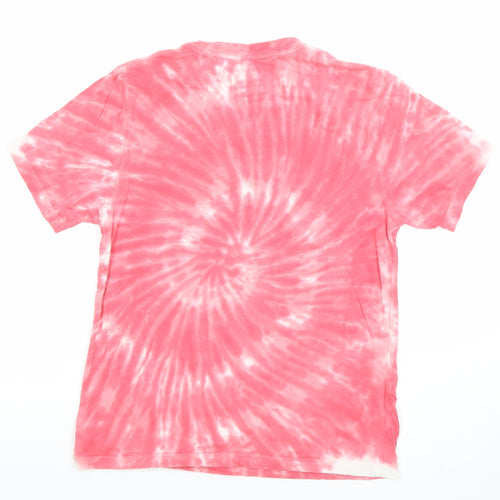 Vans Womens Pink Tie-Dye Classic Fit Cotton T-Shirt Size S