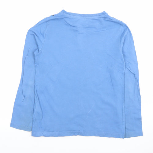 Boden Boys Blue Long Sleeve Graphic Football T-Shirt 9 Years Cotton