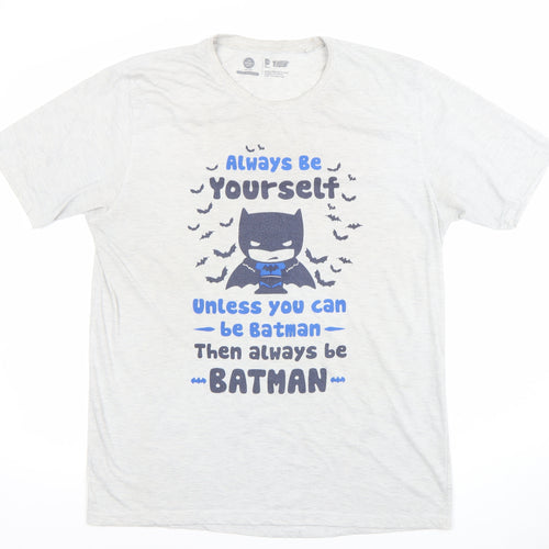 The Souled Store Men's Grey XL Batman Graphic Cotton T-Shirt