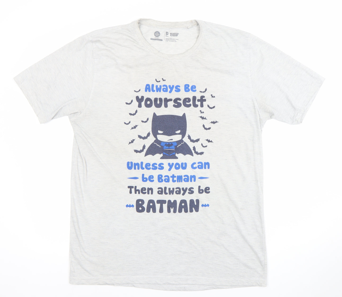 The Souled Store Men's Grey XL Batman Graphic Cotton T-Shirt