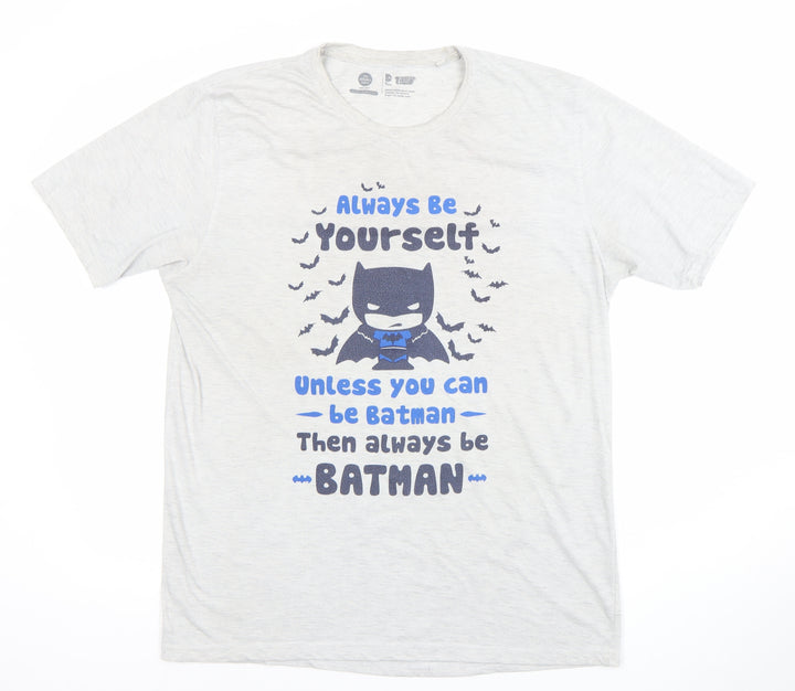 The Souled Store Men's Grey XL Batman Graphic Cotton T-Shirt
