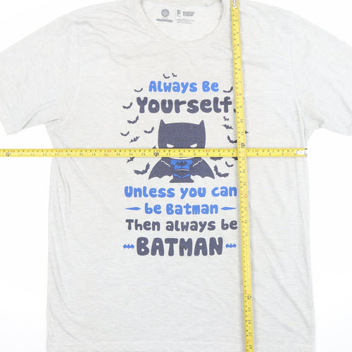 The Souled Store Men's Grey XL Batman Graphic Cotton T-Shirt