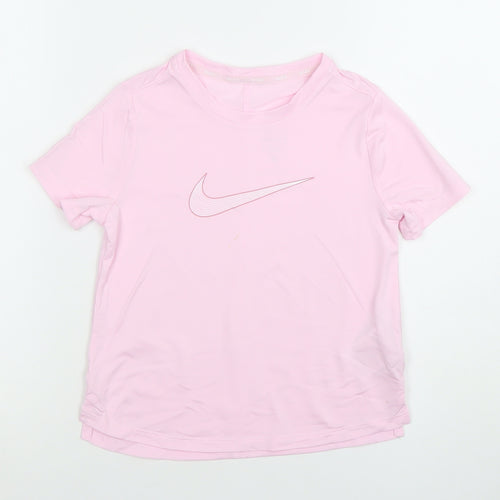 Nike Girls Pink Dri-Fit Short Sleeve Activewear T-Shirt XS