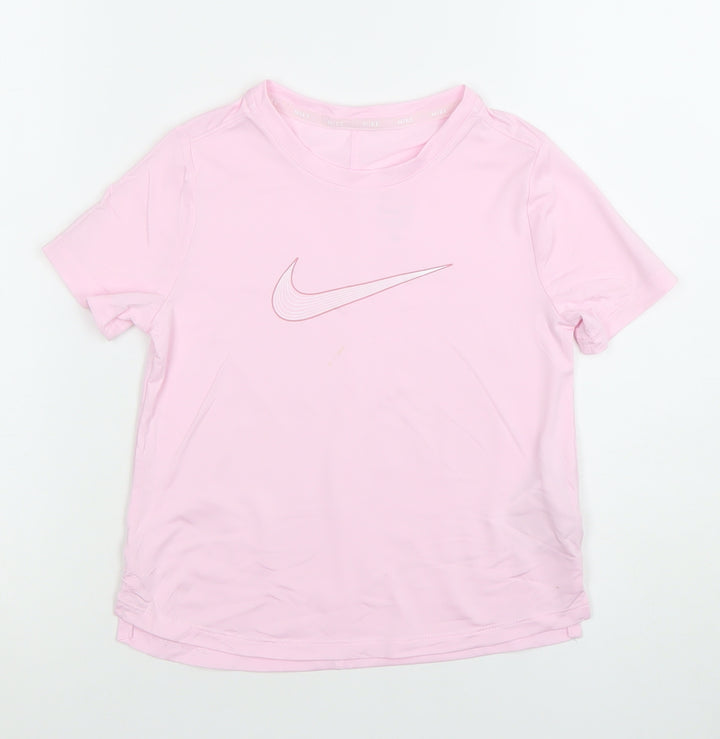 Nike Girls Pink Dri-Fit Short Sleeve Activewear T-Shirt XS