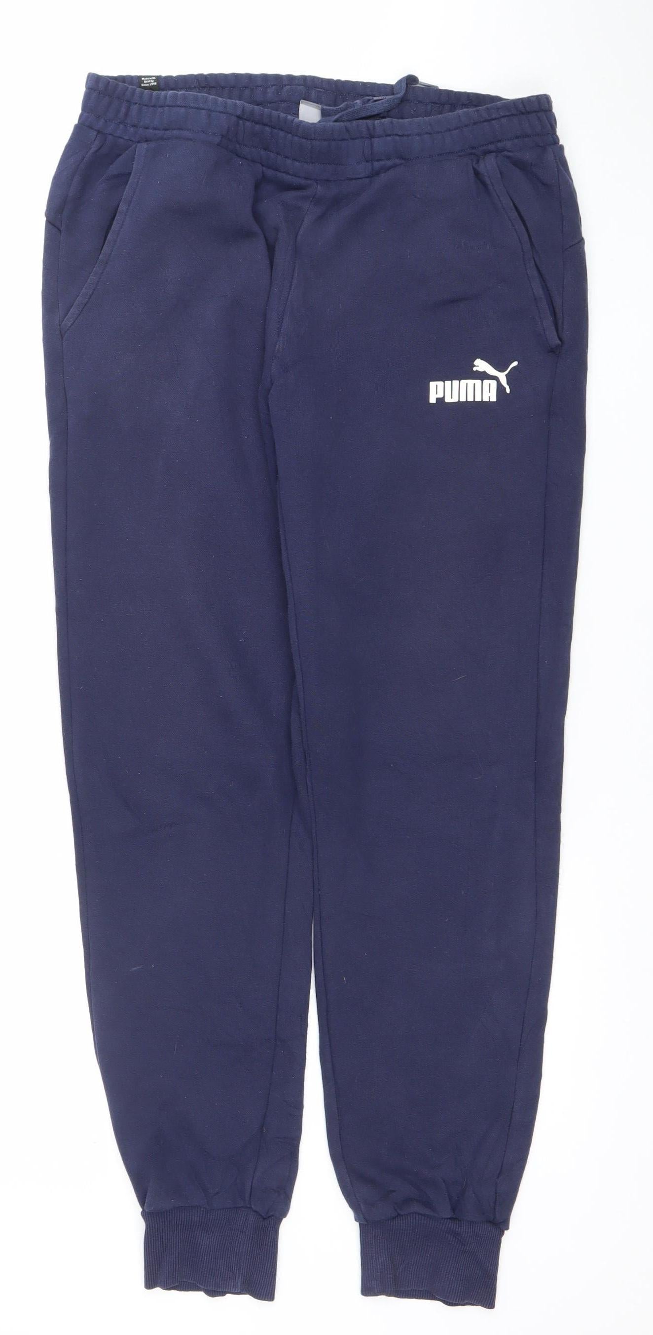 Puma Men's Blue Jogger Sweatpants Size M Regular Fit Activewear Trousers