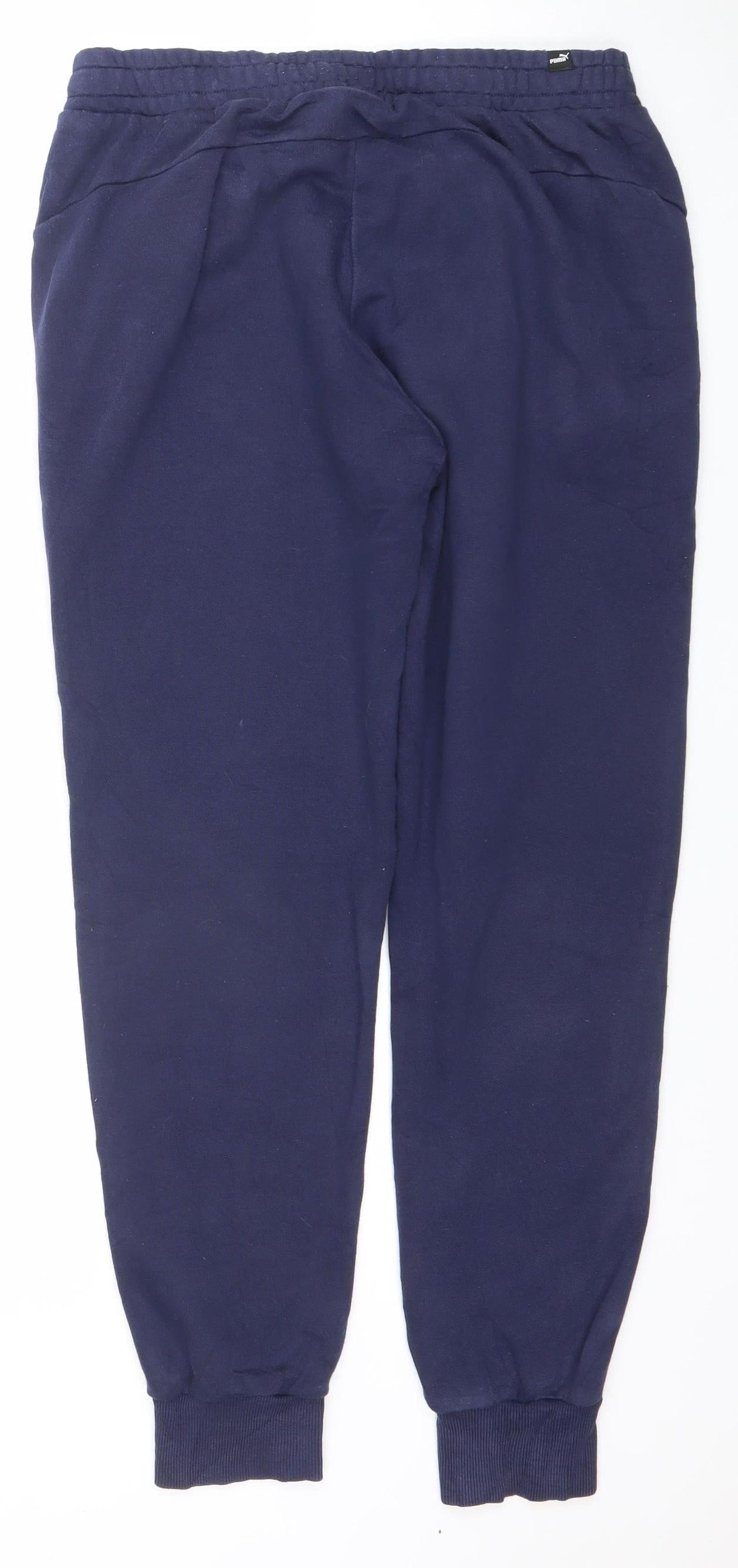 Puma Men's Blue Jogger Sweatpants Size M Regular Fit Activewear Trousers